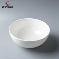 

China Supplier resin 4-8 inch salad bowl ramen bowl set noodle pure white ceramics soup common use round bowl for hotel