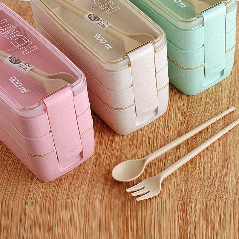 

Wholesale Custom Portable School Biodegradable Children Silicone Tiffin Kids Wheat Straw Bento Lunch Box For Kid Food