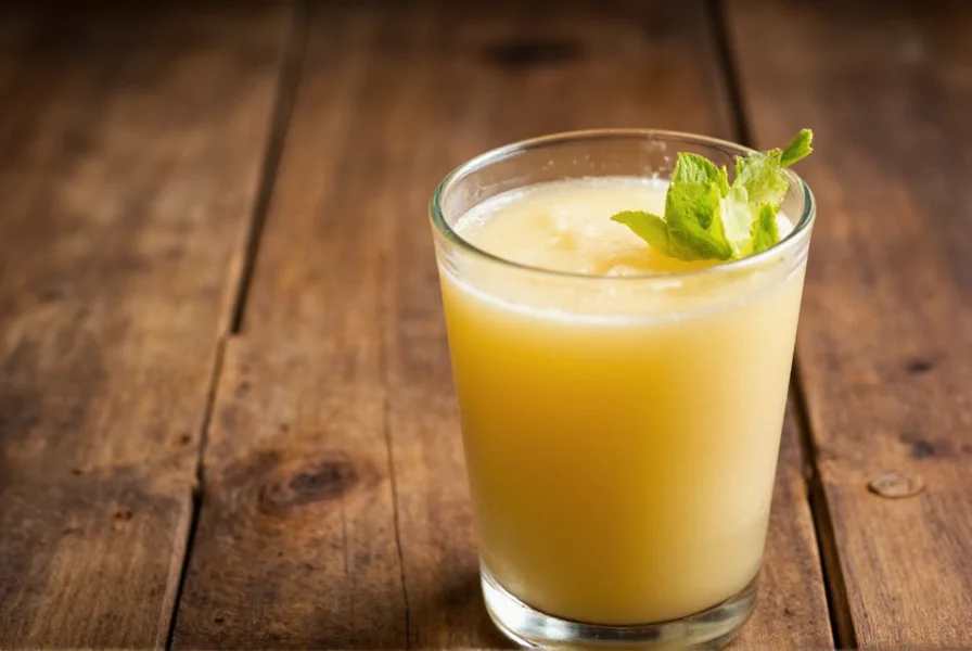 Fresh ginger root being juiced with visible ginger fibers and golden liquid