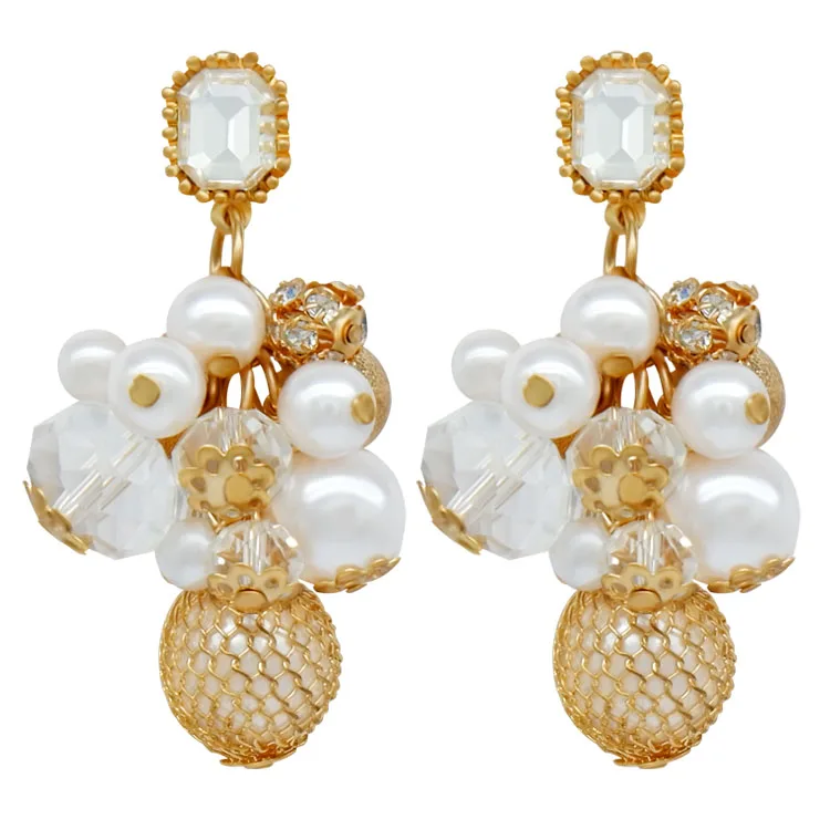 

Wholesales Jewelry Big Gold Pearl Earrings Orecchini Aretes For Women 2019, Picture