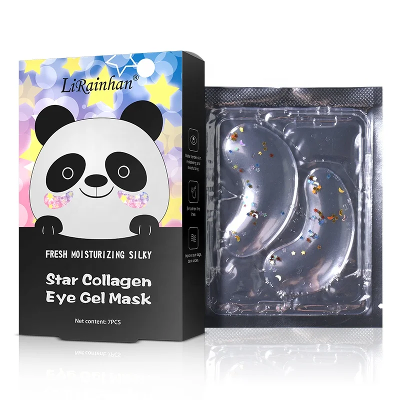 

oem luxury gold gel collagen crystal eye patch Glitter skincare hydrogel under eye mask with private label hydrogel eye patch