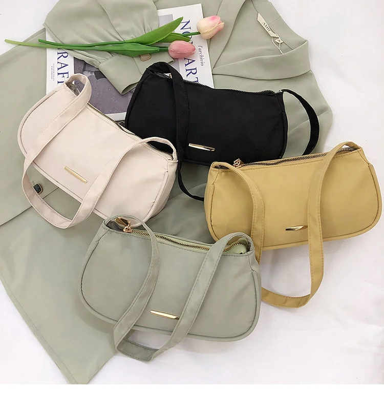 

French minority design ins nylon armpit bag 2022 spring and summer new fashion single shoulder bag high sense handbag