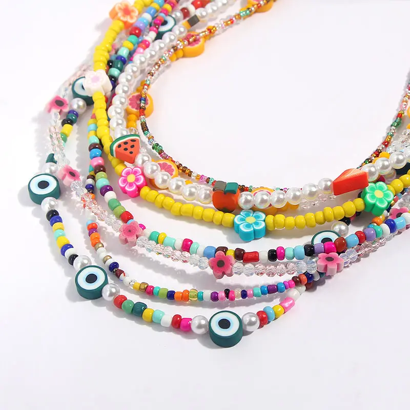 

Korea Fashion Anti Slip Face Cover Lanyard Cute Fruit Pearl Glasses Chain For Women Girls Children Colorful Beaded Eyeglass Rope