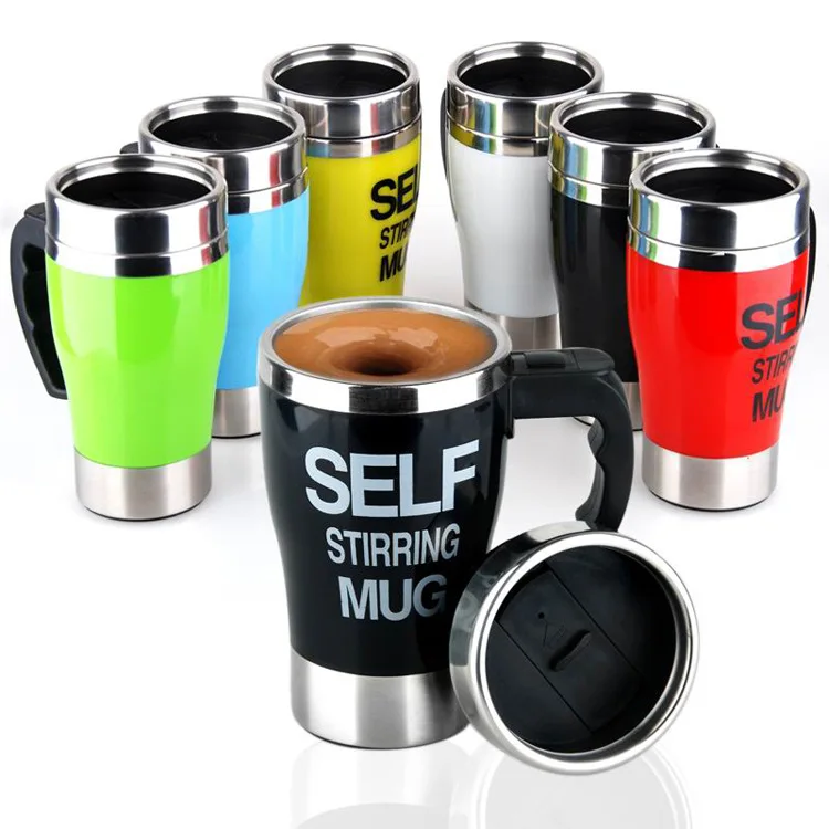 

OEM Lazy Auto Double Wall Automatic Self Stirring Coffee Cup Stainless Steel Self Stirring Mug With Custom Logo