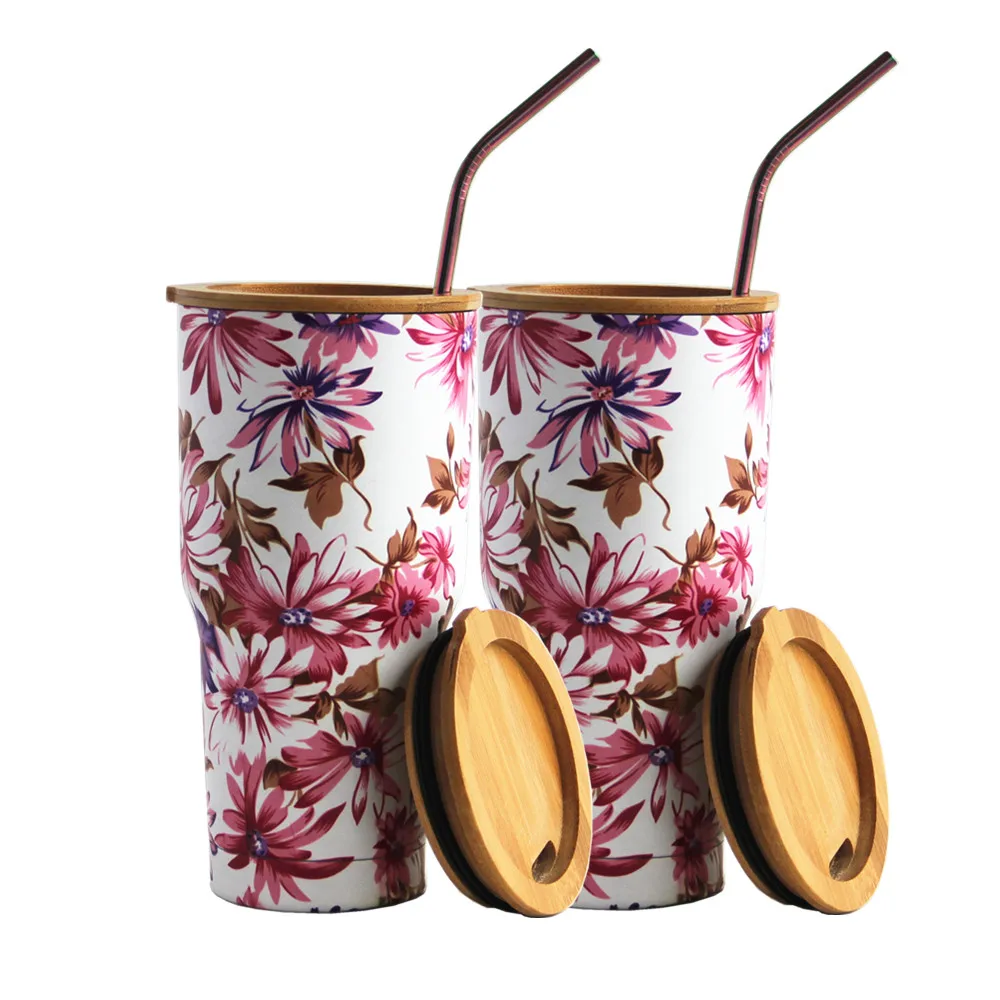 

Double wall Stainless steel tumbler with lids 30oz vacuum tumbler with straw custom logo, Customized colors acceptable