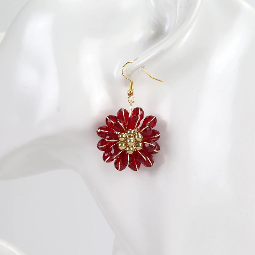 

Bohemian Style 10 colors of sunflower-shaped earrings for party use