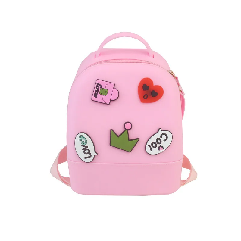 

2020 Fashion Jelly Silicone Children 3-6year Old Girls summer candy color student cute school bag women backpack
