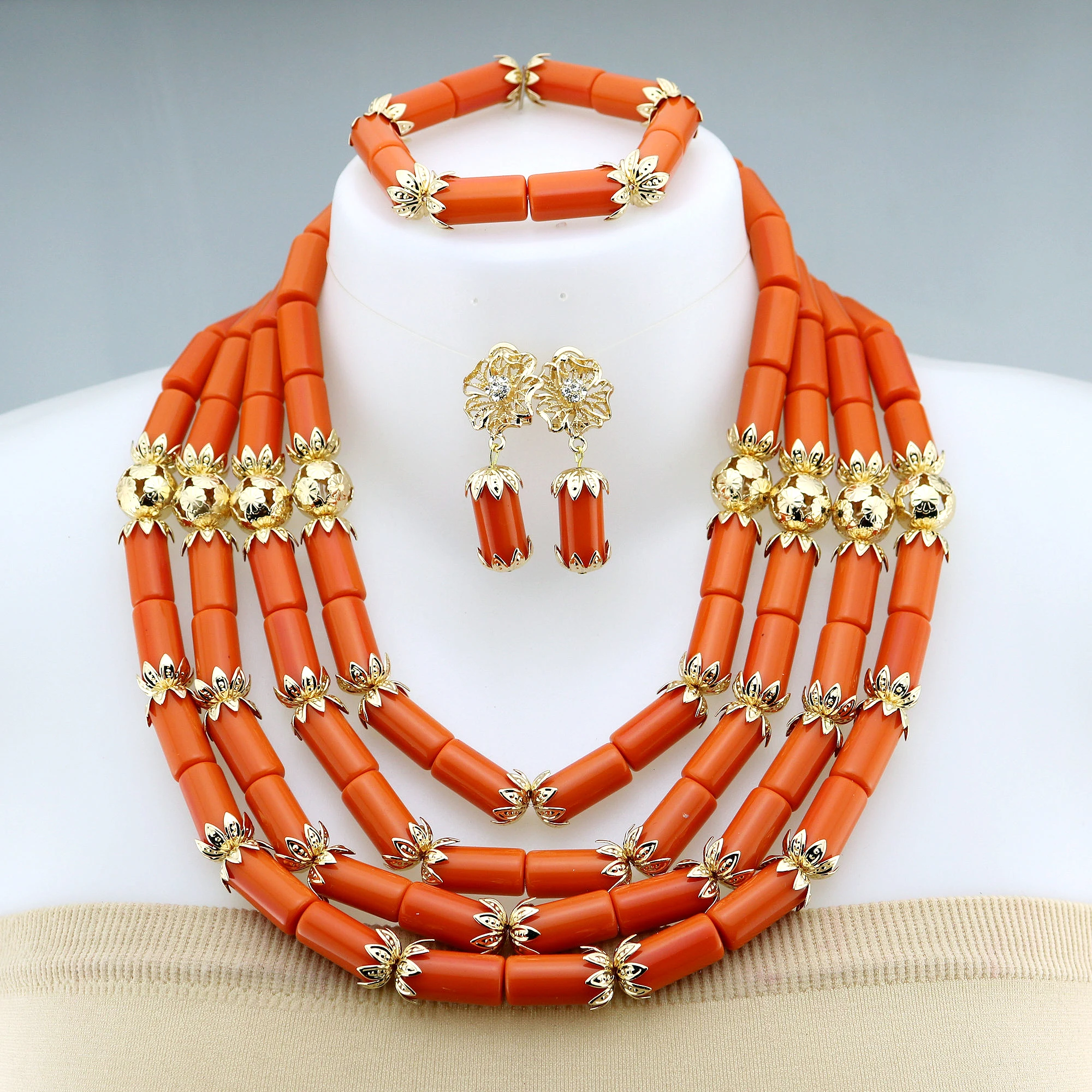 

What a beautiful color Stone and Jewelry Sets Jewelry Type latest design beads necklace for party
