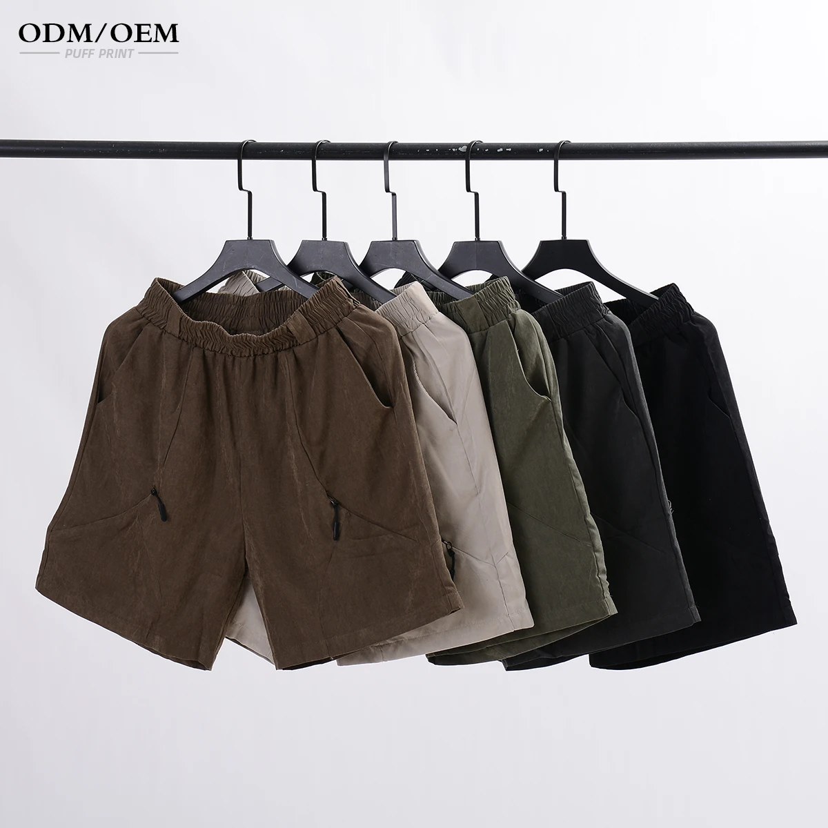 Wholesale Men'S Casual Satin Beach Fabric Five Pants Shorts Waterproof Quick-Drying Beach Shorts for Men