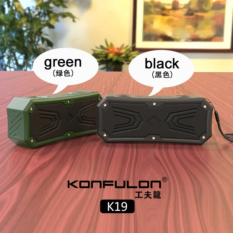 Konfulon Portable Speaker Waterproof Bluetooth Wireless Outdoor Speakers Shower Speaker Bluetooth Waterproof IPX-5 For Go Hiking - ANKUX.COM