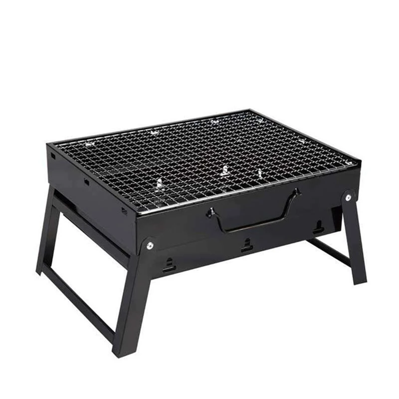 

Camping Mini Portable Small Outdoor Charcoal Folding Notebook Bbq Cooking Grill