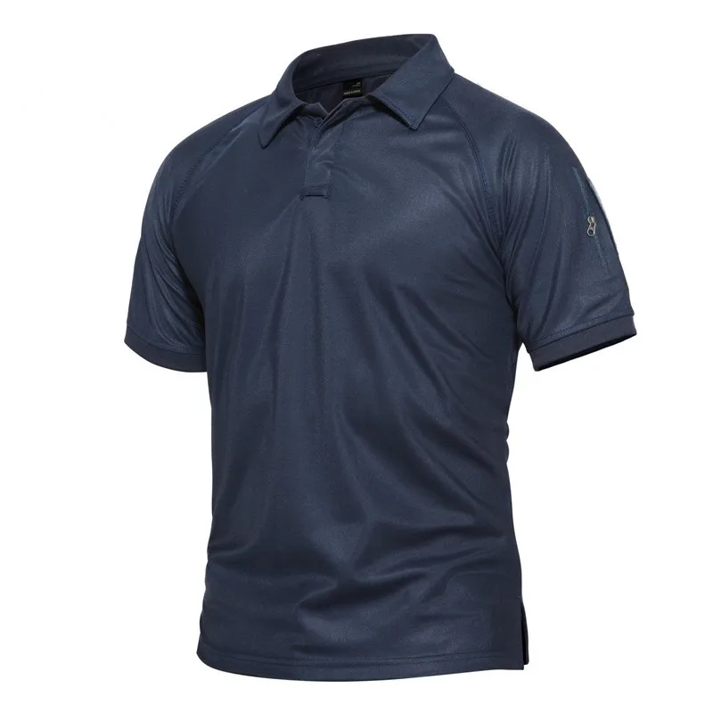 

Men Quick Dry Summer Military Polo Shirt Breathable Army Combat Tactical Polo Male Navy Blue Short Sleeve Polo Shirts