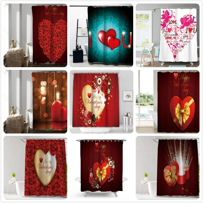 

Custom Digital Printing 3D Shower Curtain For Bathroom