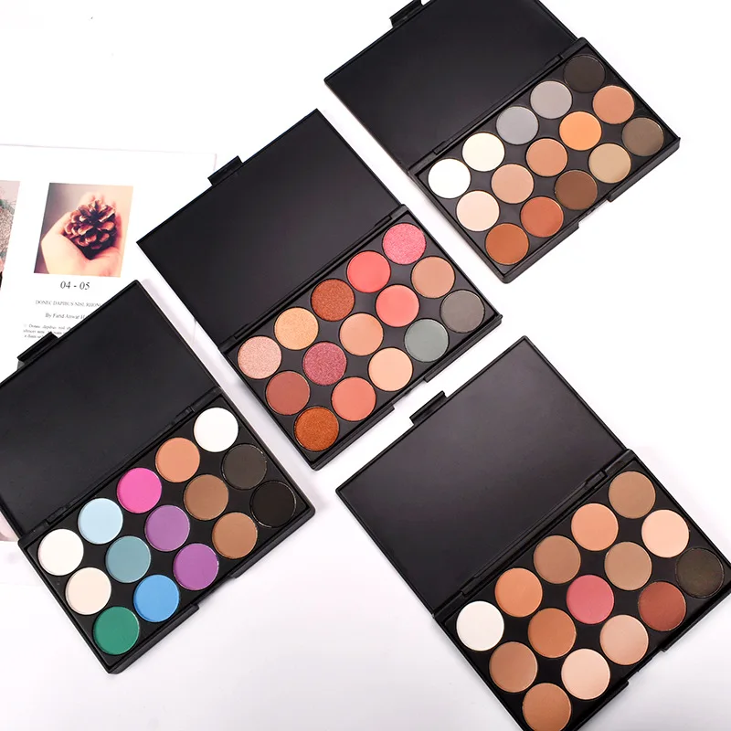 

manufacturer eyeshadow 15 colors cosmetics makeup eyeshadow private label, #1,#2,#3