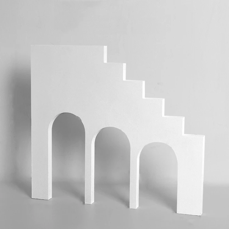

Stage Three Arch Solid Wood Geometric Polygon Camera Props Creative Photography Ornaments
