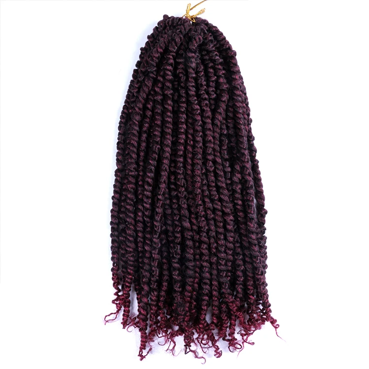 

Imported Japanese Fiber Pre Looped Passion Twist Crochet Braid Synthetic Braiding Hair Color Passion Twist Braids