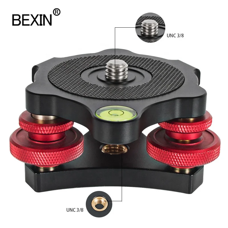 

BEXIN professional high quality ball head photography accessories tripod speedy leveling base level adjustment base for camera