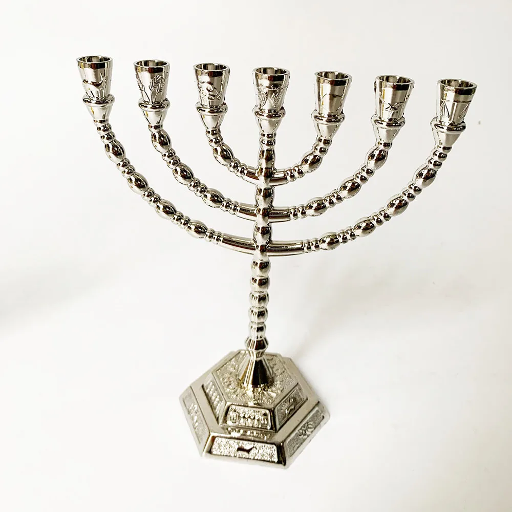 20x16cm Jewish Menorah Candle-holders Religions Candelabra Hanukkah ...