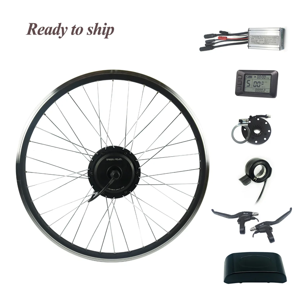 

Greenpedel 36v 48v 500w 27.5" 28" 29" electric wheel front hub motor bike ebike kit