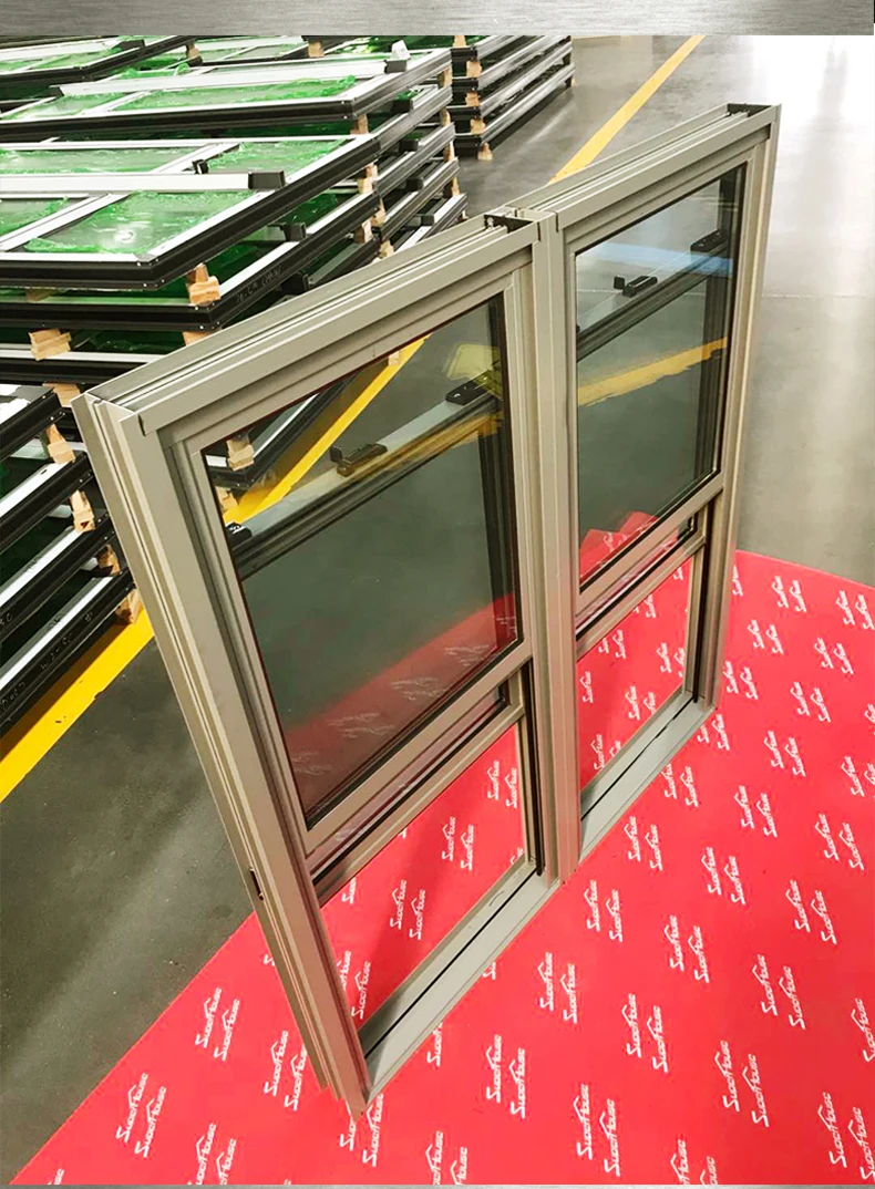 AAMA standard aluminum vertical sliding glass double hung window
