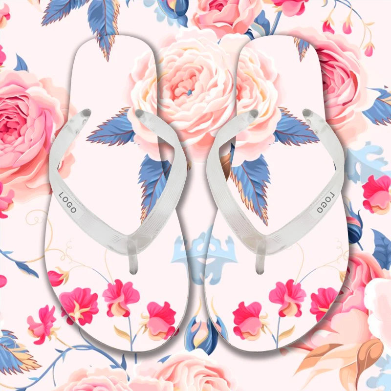 

2021 latest fashion cheap custom logo women flip flops