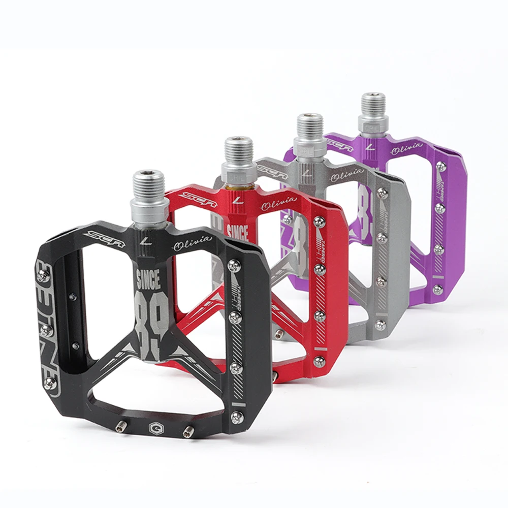 

Widely Used ENLEE SCR CNC Machined BMX Aluminum Alloy Bicycle Pedal Red Mtb Sealed Bearing Pedals, Red/black/titanium/purple