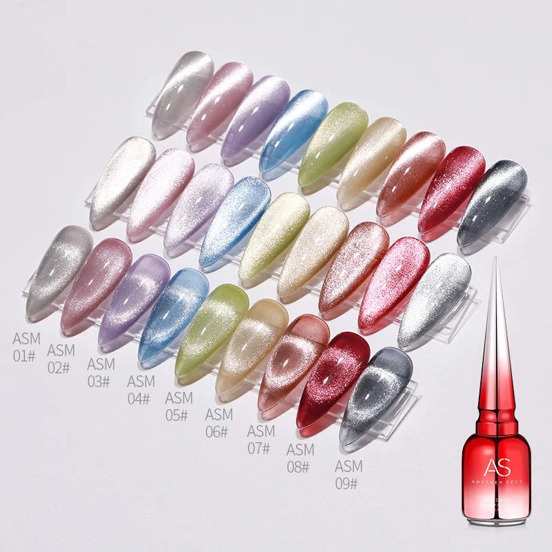 

AS Cat Eye Gel Multicolor Latest Design Nails Supplies Salon Gel Paint Nail Art Polish Uv Gel Nail Kit