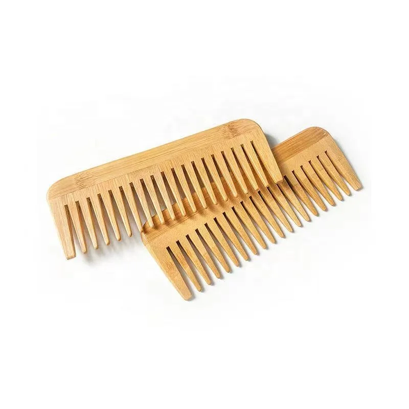 

No Static Bamboo Nature Wooden Hair comb&Beard comb, Nature wood