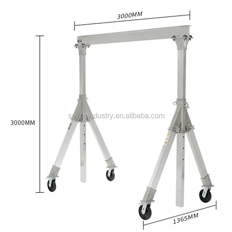 Cargo Lifting Portable Aluminum A Frame Gantry Crane 500kg 5tons