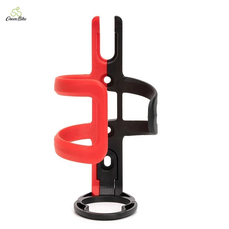 

Plastic Two-color Road Mountain Bike Water Cup Holder with Tire Lever Good Toughness Bike Bottle Cage, Black red yellow blue