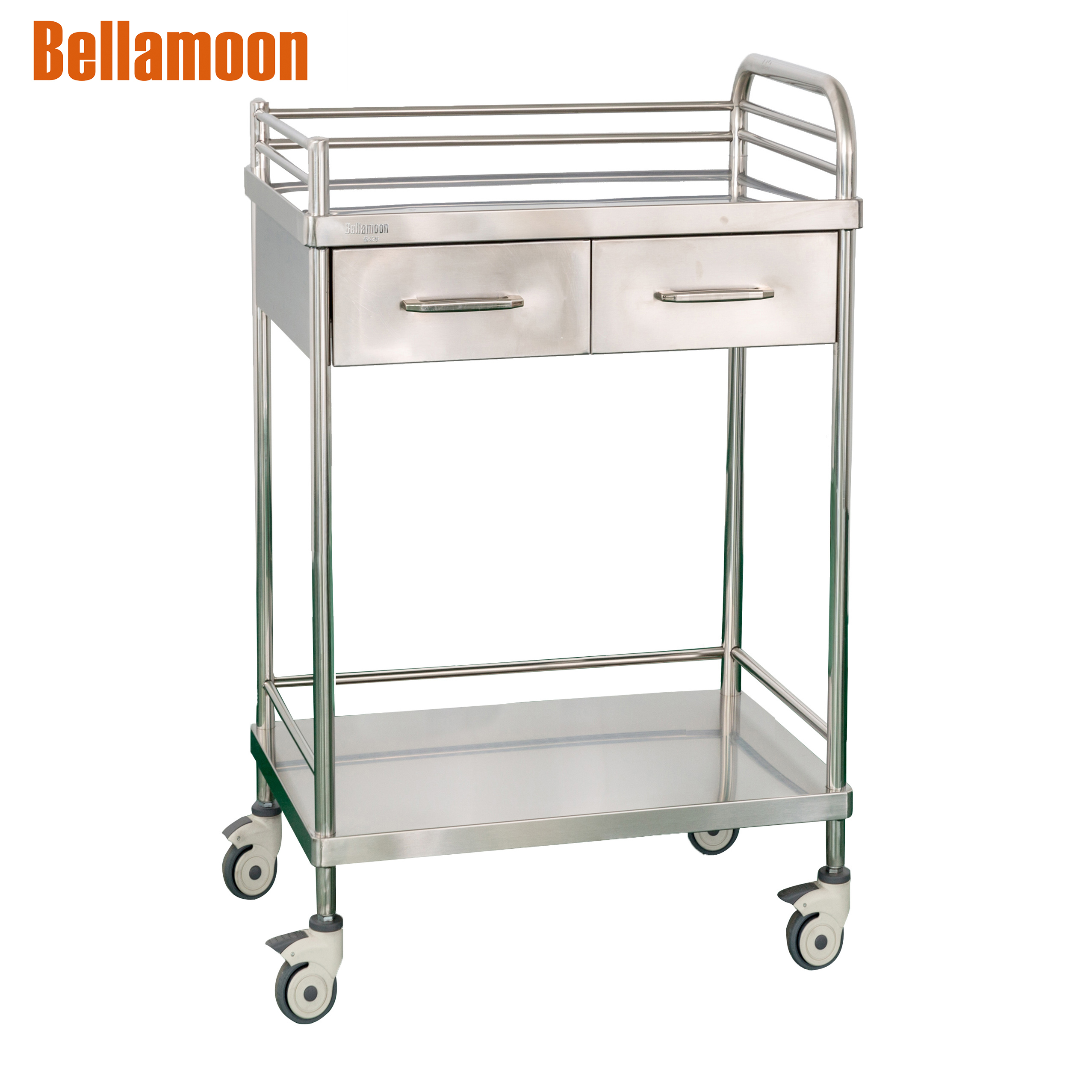 
Hospital Stainless Steel Medical Treatment Trolley Cart 