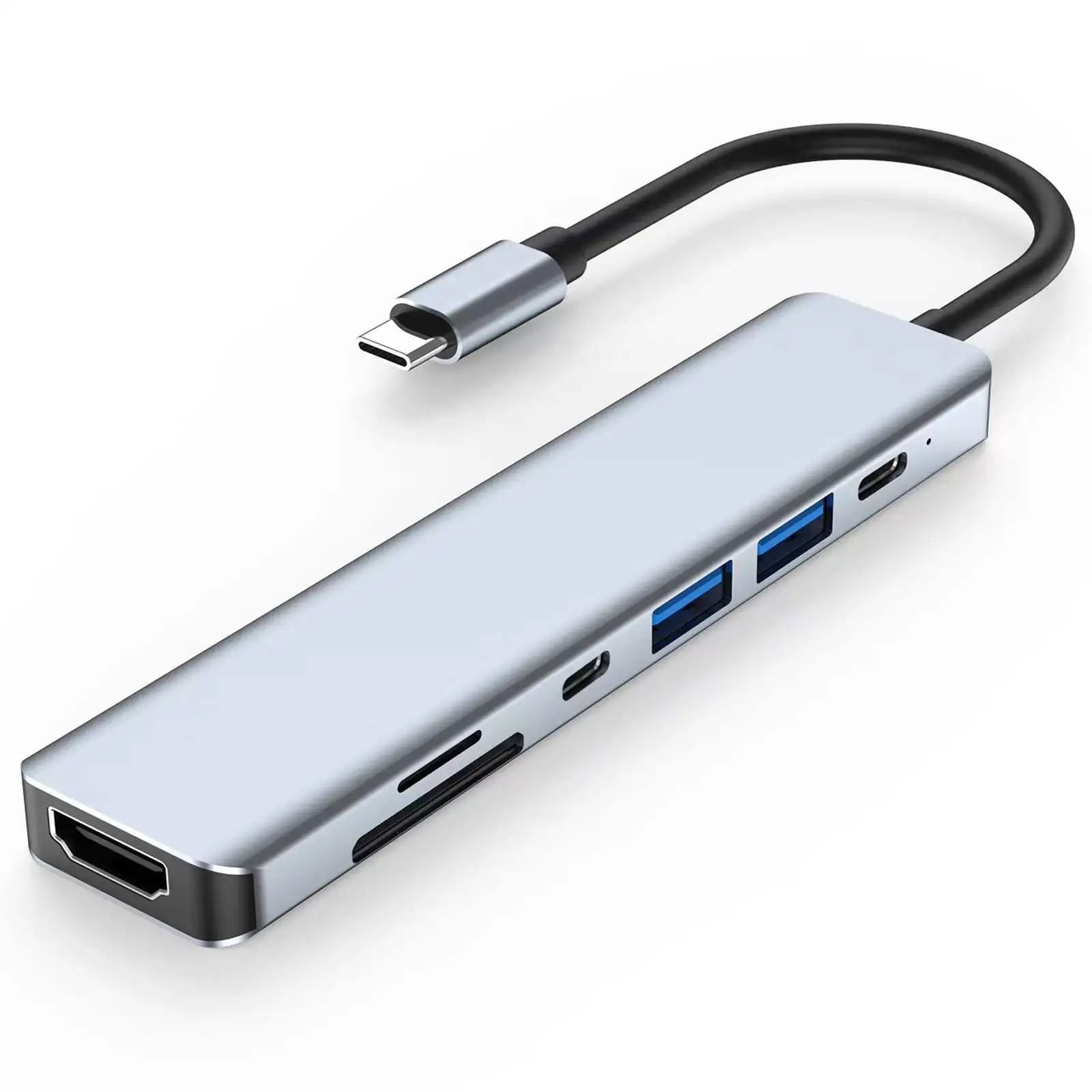 

High Quality 12 In 1 MultiportType-C TO 2HDMI+VGA+SD/TF+USB3.0*3+DP*2+3.5MM+RJ45 Hub Cable Adapter