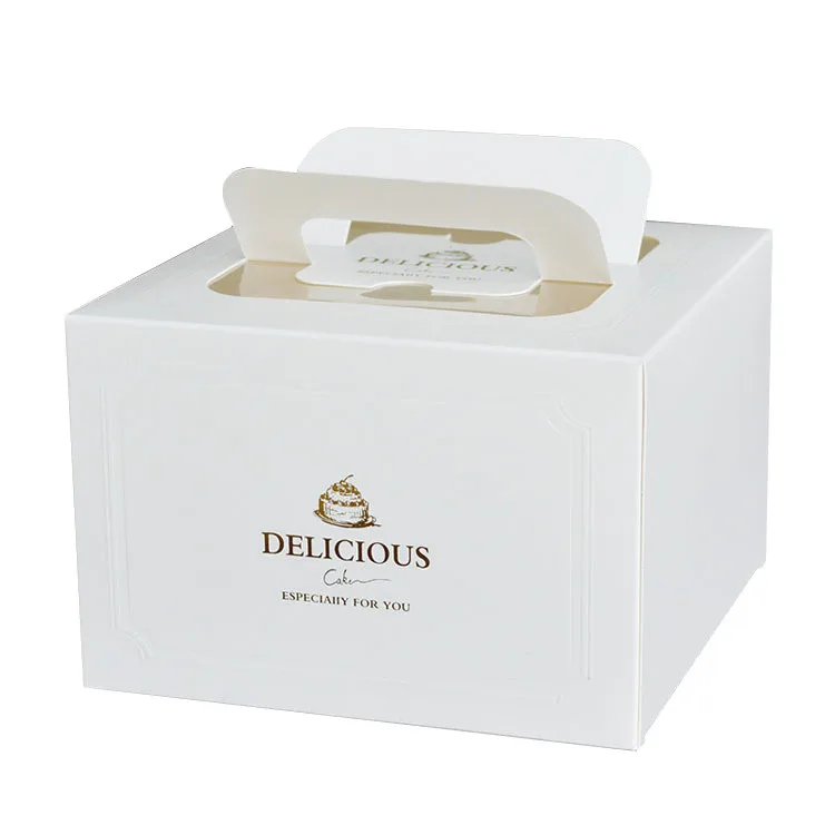 

Cake Packaging With Handle 12x12x6cm Clear Transparent Wedding Paper Cake Boxes With Window Cake Box