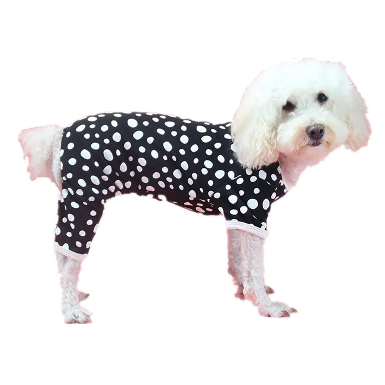 

Spring Season Fashion Black Spots Four Legged Pet Clothing Dog Clothes Pet, Black, white