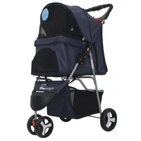

Amazon Pet Trolleys For Travelling 4 Wheels Dog Stroller Travel Bag Cat Cart Carrier Twin Dog Stroller