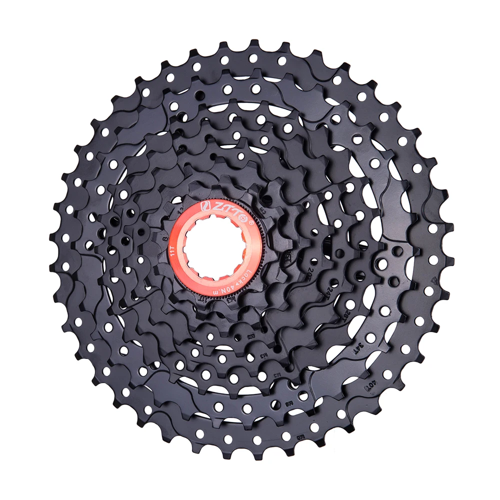 

ZTTO MTB Bicycle 8 Speed 11-40T Black Cassette Freewheel Lightweight and durable Steel Freewheel for M410 X4 HG Freehub Bike