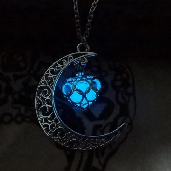 

New moon shape necklaceglowing in the dark necklace for mom