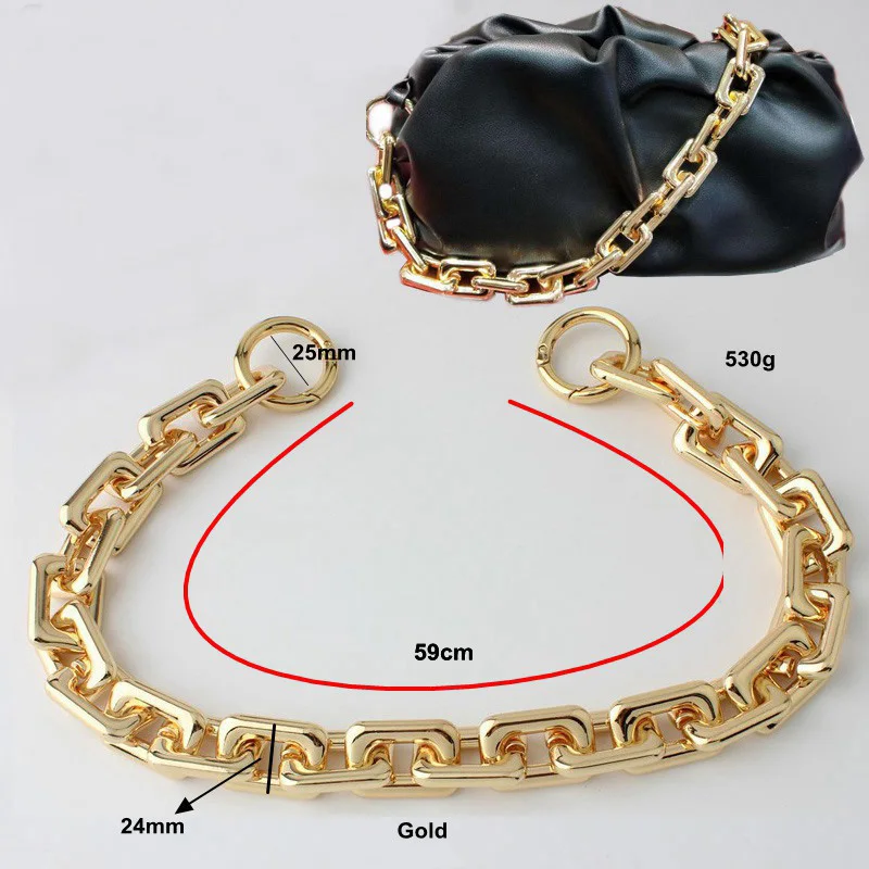 

Nolvo World 17 24mm Shoulder Thick Metal Chain For Bag Handbag Shoulder Strap Heavy Alloy Chains For handbags