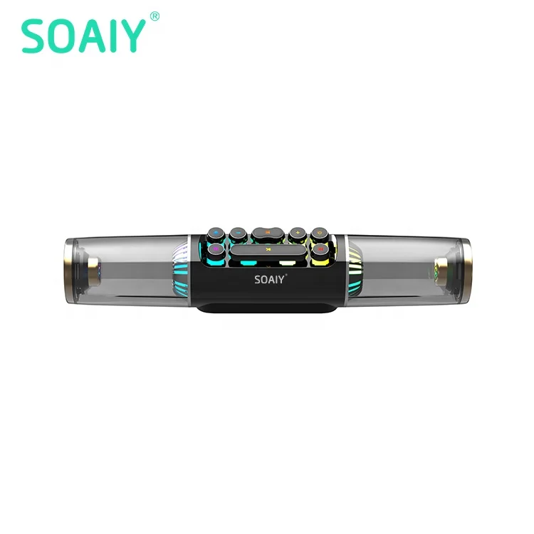 

SOAIY SH19S 4000 mAh portable OEM customizable logo newest TF MIC USB AUX computer 16W soundbar bar sound box RGB game speaker