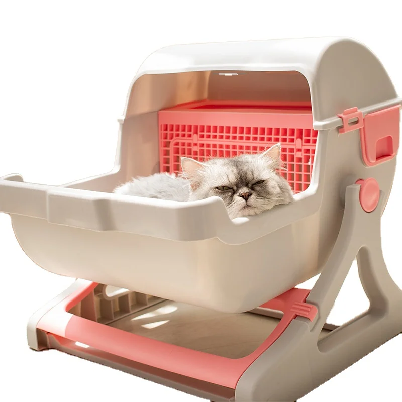 

Factory Direct Sales Extra Large Semi Automatic Cat Litter Box Cat Toilet Box