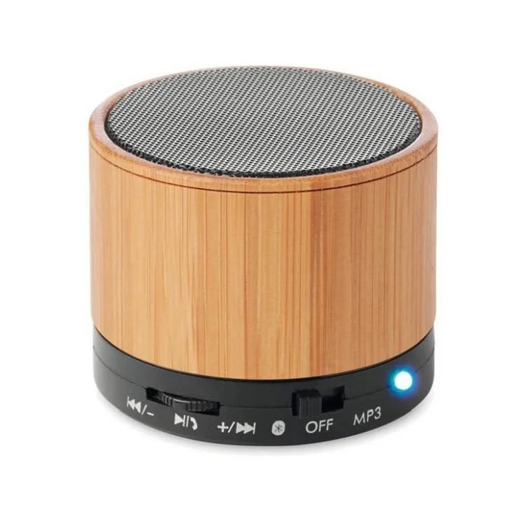 

Hot sale Natural wireless bamboo wooden mini rechargeable stereo speak Portable Wireless outdoor speaker