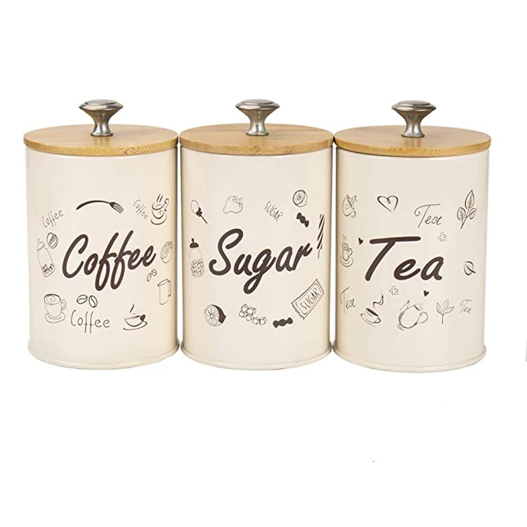 

stoneware kitchen jar tea sugar coffee canisters storage ceramic