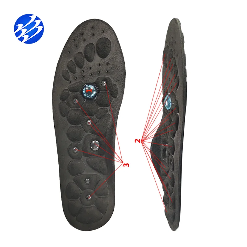 

Men Magnetic Health Medical Therapy Massage Shoe Insoles, Black