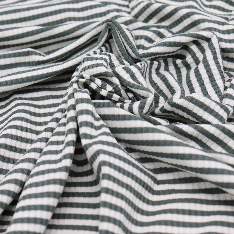 
Factory manufacturer high quality 74%polyester 18%rayon 8%spandex soft cotton rib fabric 