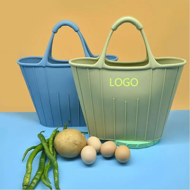 

Silicone Rubber Beach Tote Bag Fashion Women Beach Handle Rubber Bag