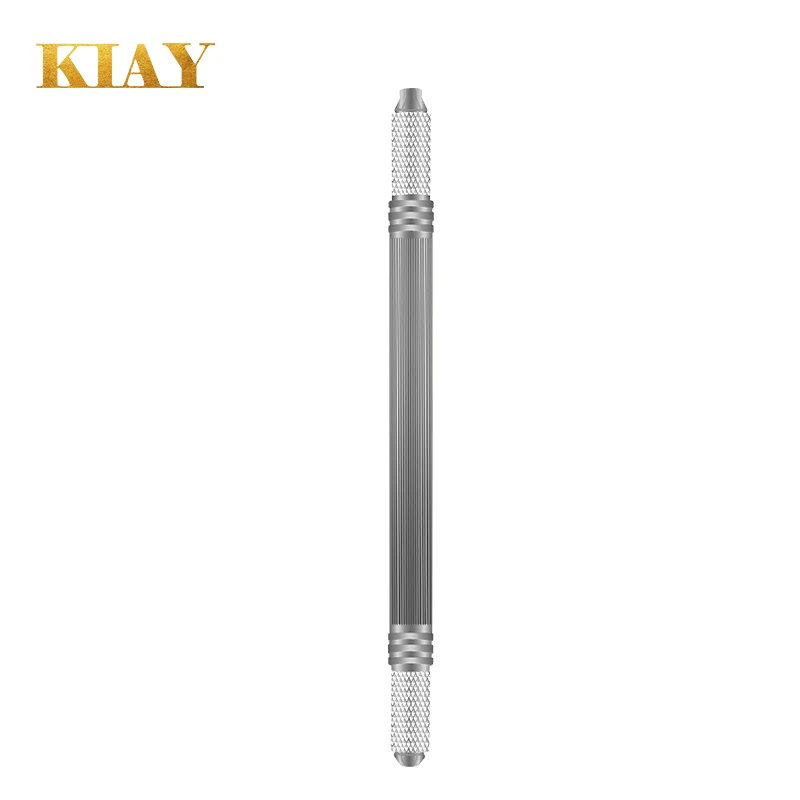 

Sliver /Gold Double Head Microblading Needle Pen Semi Permanent Makeup Eyebrow Tattoo Hand Manual Pen, Gold /sliver