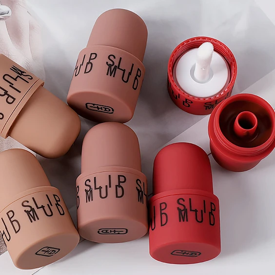 

New Arrival Mini Cute Lip Glaze Makeup Long Lasting Red Blush Mud Unique Seal Matte Lip Gloss