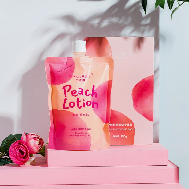 

Peach Drunk Powder Embellish Yogurt Body Milk Moisturizing and Nourishing Body Lotion Bottle 250g Organic Ce Adults Female MSDS