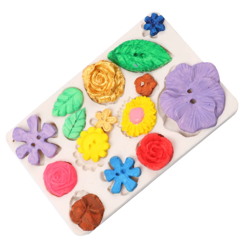 

DIY Sunflower Leaf Shaped Silicone Cake Fondant Pastry Baking Making Crafts Bakeware Tools Accessories Supplies Supply Spot Offe