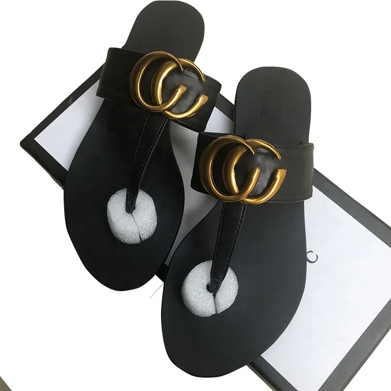 

Wholesale 2021 Latest Designer Beach Flip-Flops Slippers Summer Fashion Women Casual Flat Luxury Slides Slippers